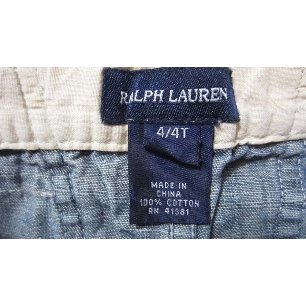 Ralph Lauren 4/4T Denim American Dungaree Raw Skirt